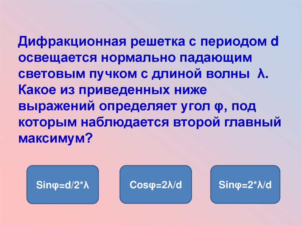 Дифракционная решетка с периодом 10 5 расположена