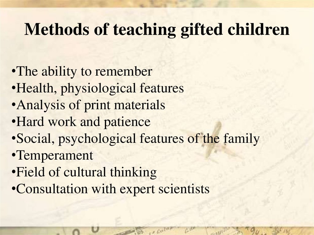 Methods of teaching gifted children