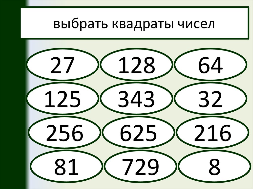 Числовой квадрат