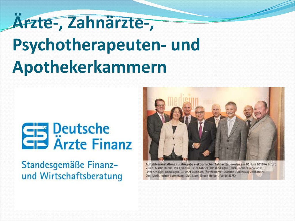 Ärzte-, Zahnärzte-, Psychotherapeuten- und Apothekerkammern