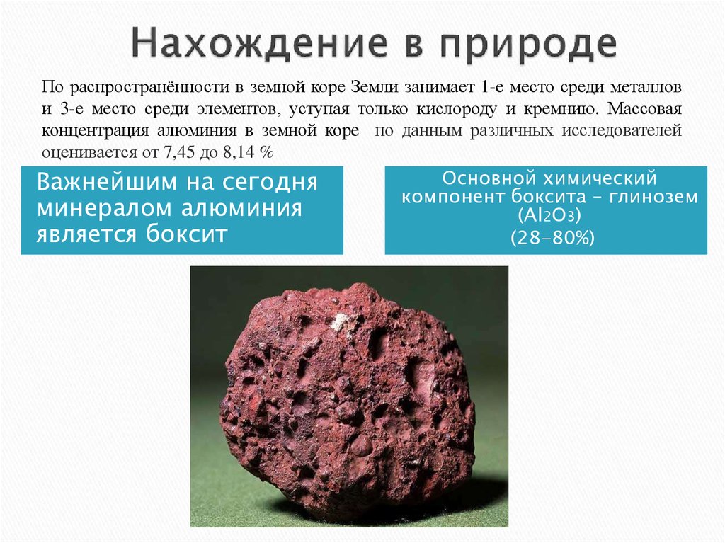 Нахождение в природе алюминия. Нахождение в природе. Распространение алюминия в природе. Нахождение в природе оснований.