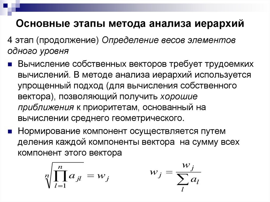 Основы метода анализа иерархий