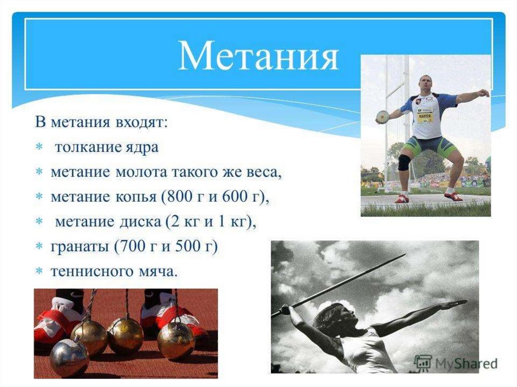 Презентация на тему метания ядра