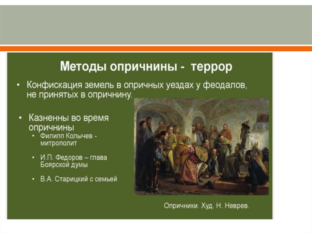 Презентация по истории россии опричнина 7 класс