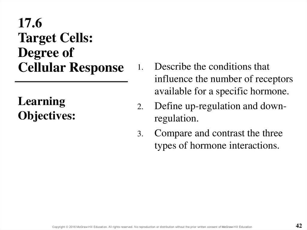 17.6 Target Cells: Degree of Cellular Response