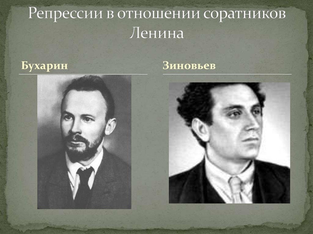 Репрессии в отношении соратников Ленина