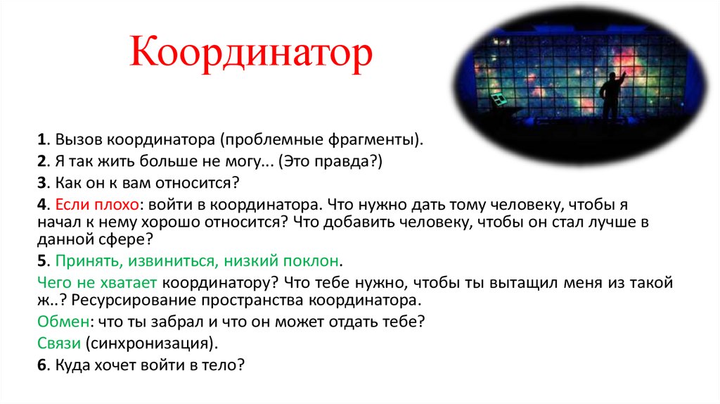 Плохо входит. Оператор координатор что делает. Ресурсирование.