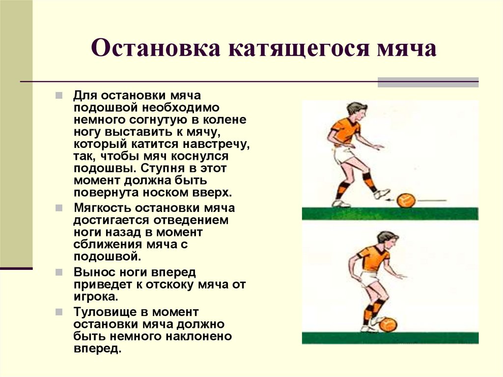 Введение мяча в игру. Техника остановки катящегося мяча. Техника ведения мяча. Техника ведения мяча в футболе. Презентация техники ведения мяча.