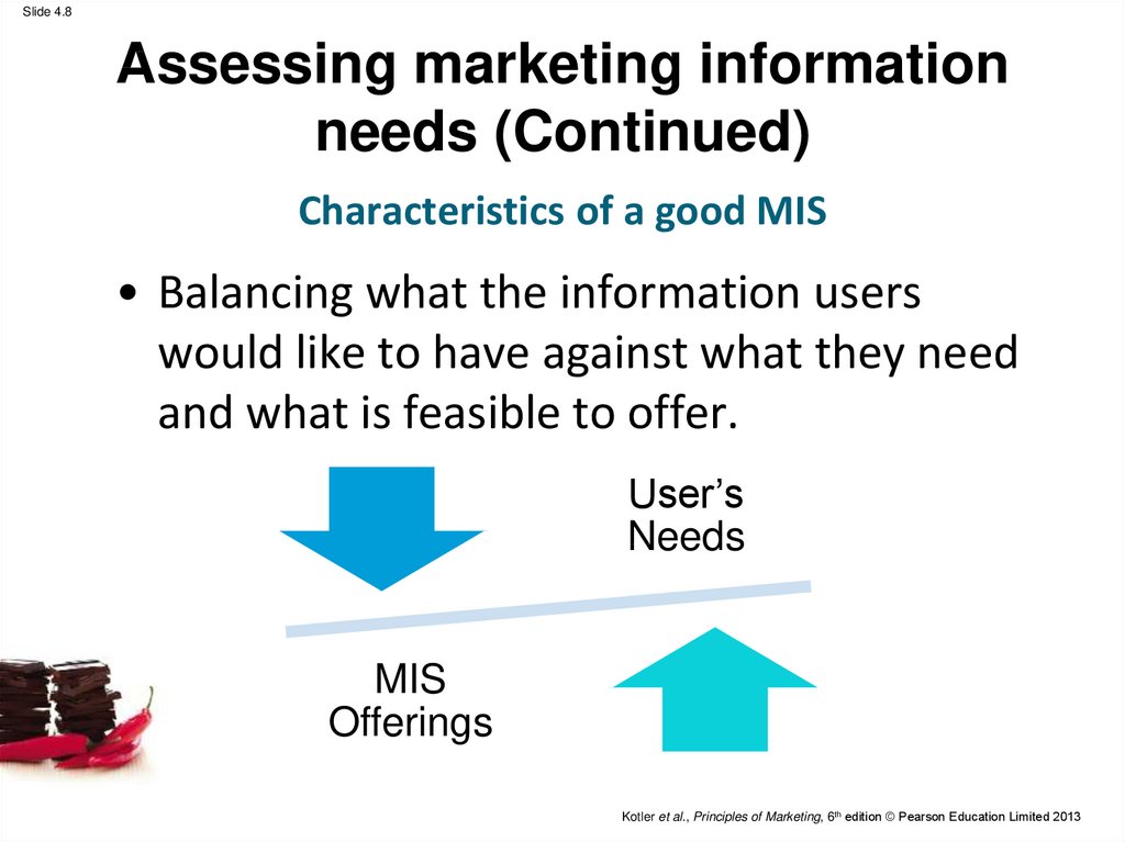 Assessing marketing information needs (Continued)