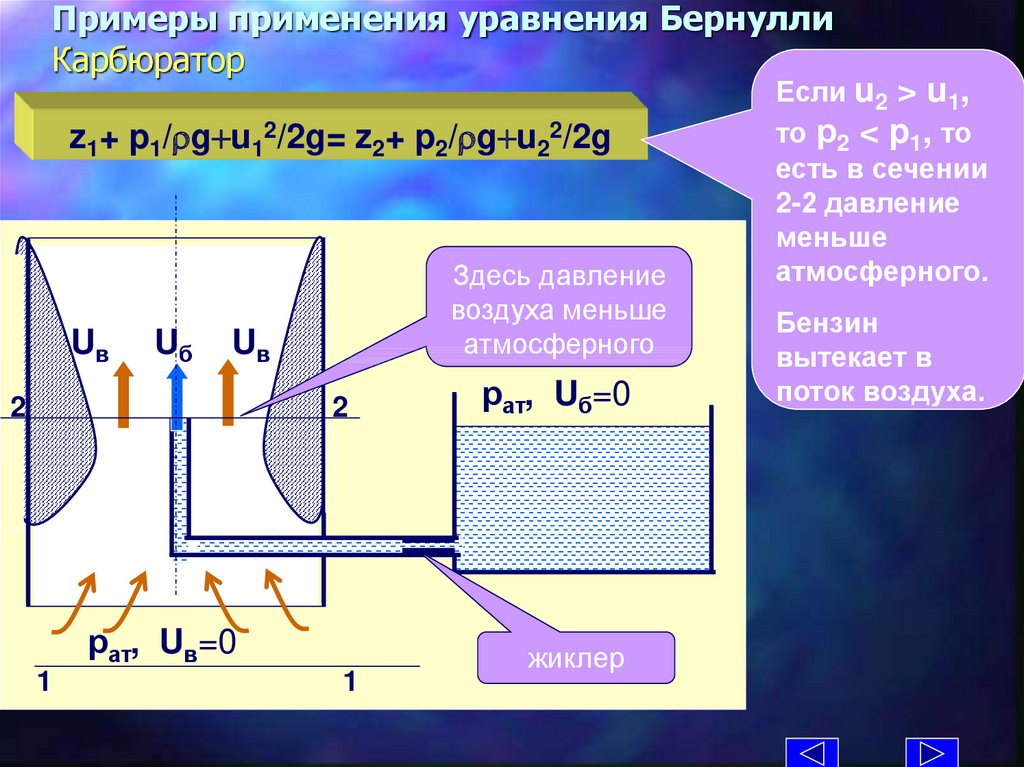 Давление сечение. Формула Бернулли гидравлика. Уравнение Бернулли для потока воздуха. Примеры использования уравнения Бернулли. Уравнение Бернулли слагаемые.