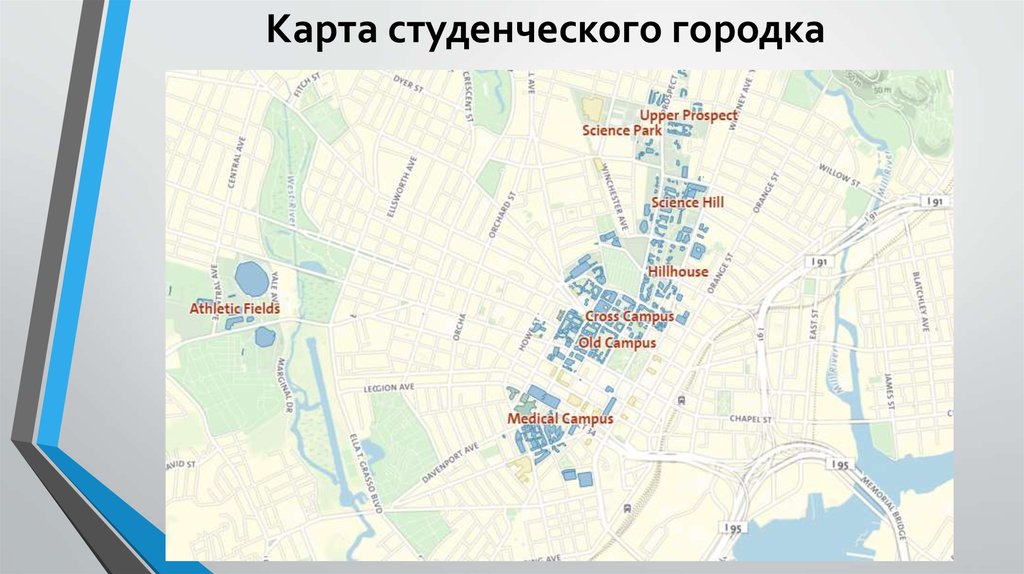 Карта студенческого городка