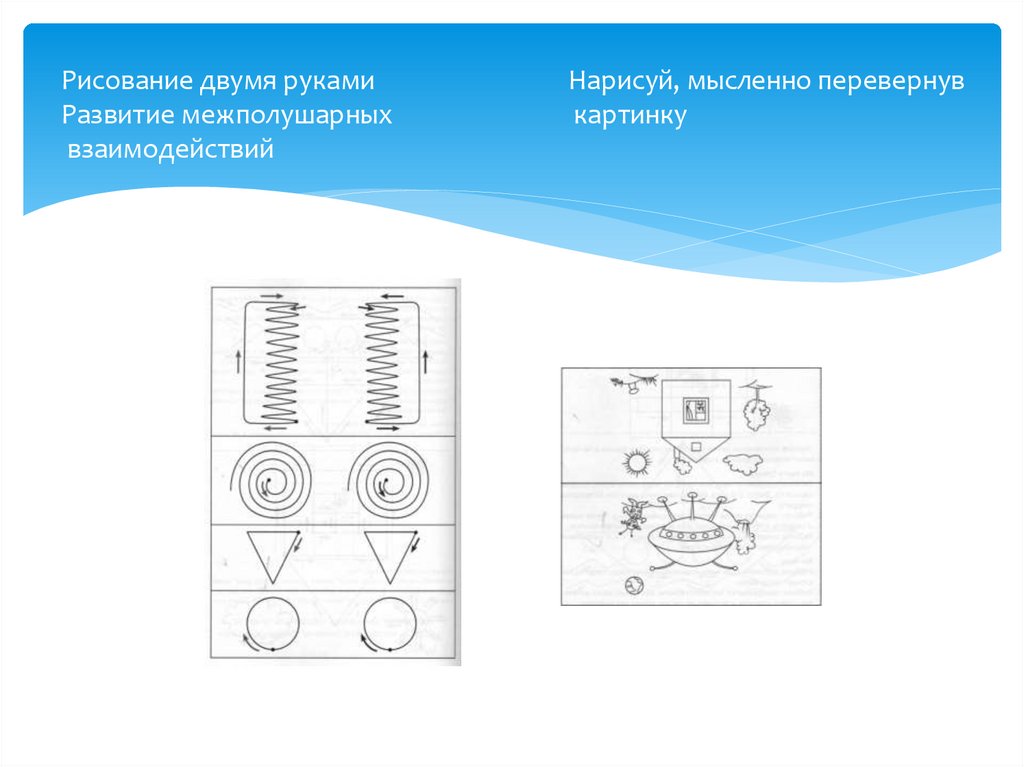 Двумя руками рисунки межполушарные