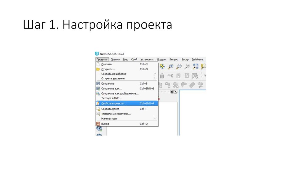 Настройка project