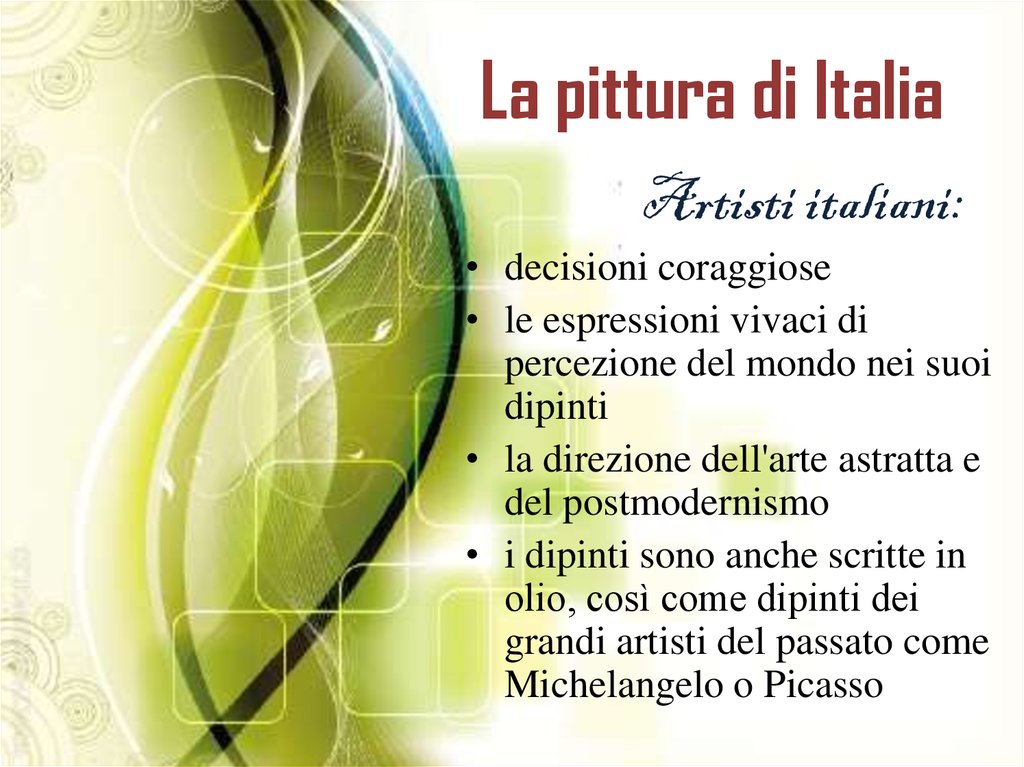 La pittura di Italia