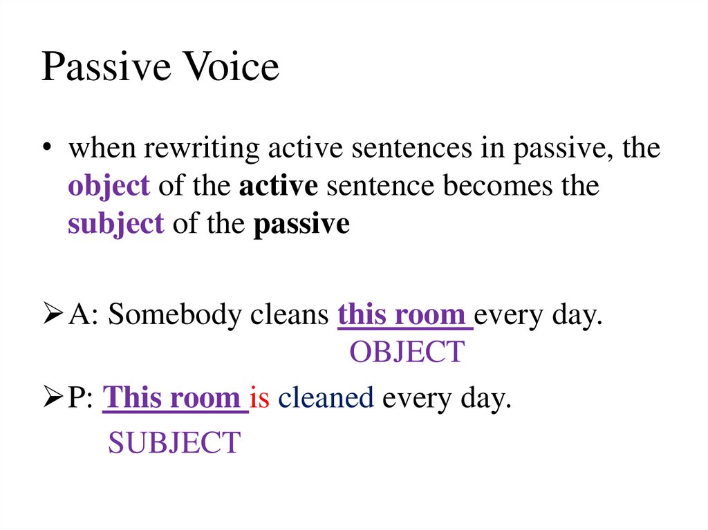 Passive voice в английском презентация для 8 класса