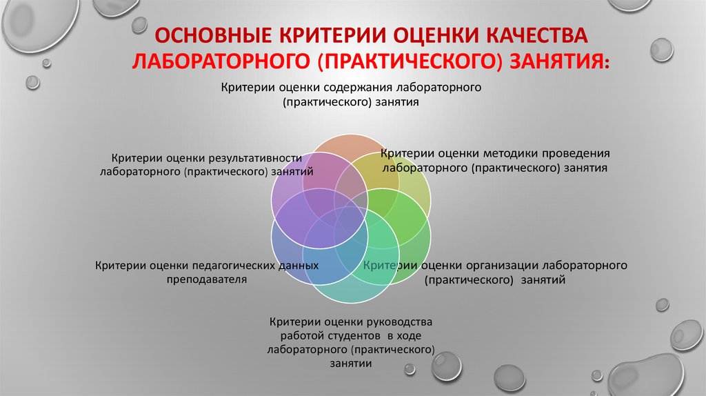 Основные критерии оценки качества образовательной программы. Критерии оценки практического занятия. Критерии оценивания лабораторных работ. Критерии оценки работы лаборатории. Критерии эффективности практического и лабораторного занятия..