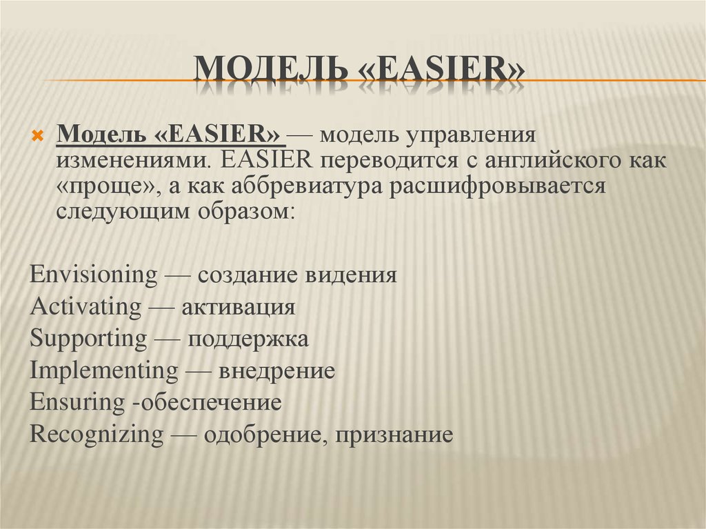 Республика переводится. Модель easier. Easier модель изменений. Модель easier состоит из. Модель easier презентация.