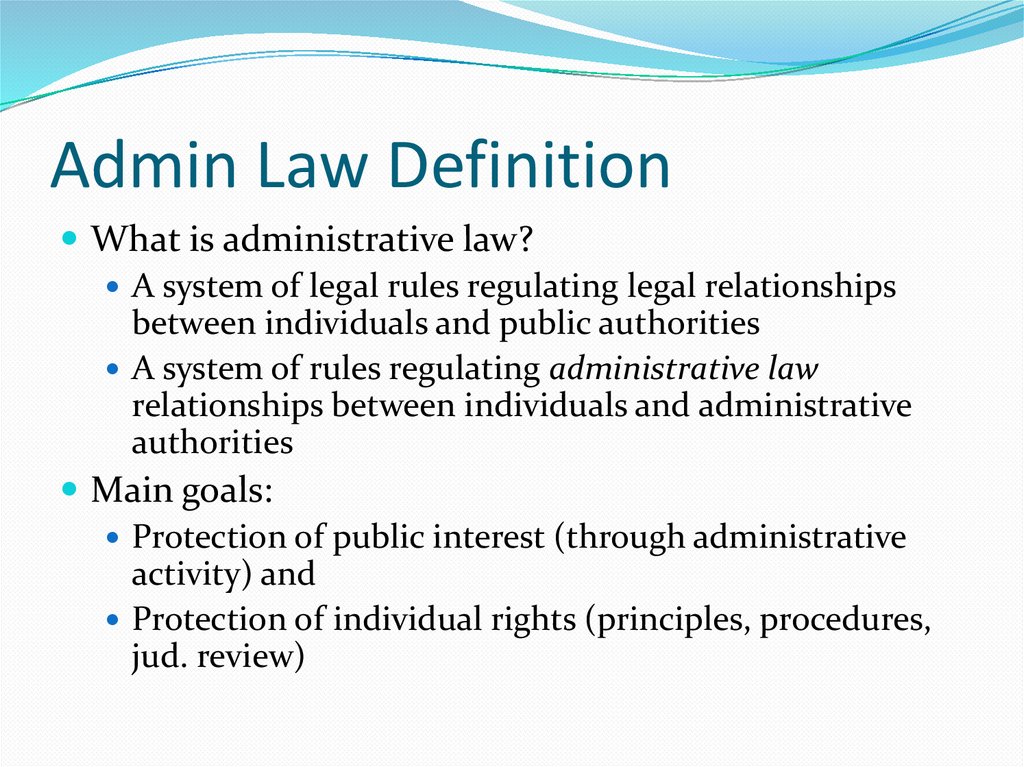Admin Law Definition