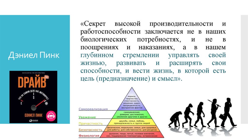 Высокий тайный. Секрет высокой продуктивности. Дэниел Пинк мотивация. Мифы мотивации фото.