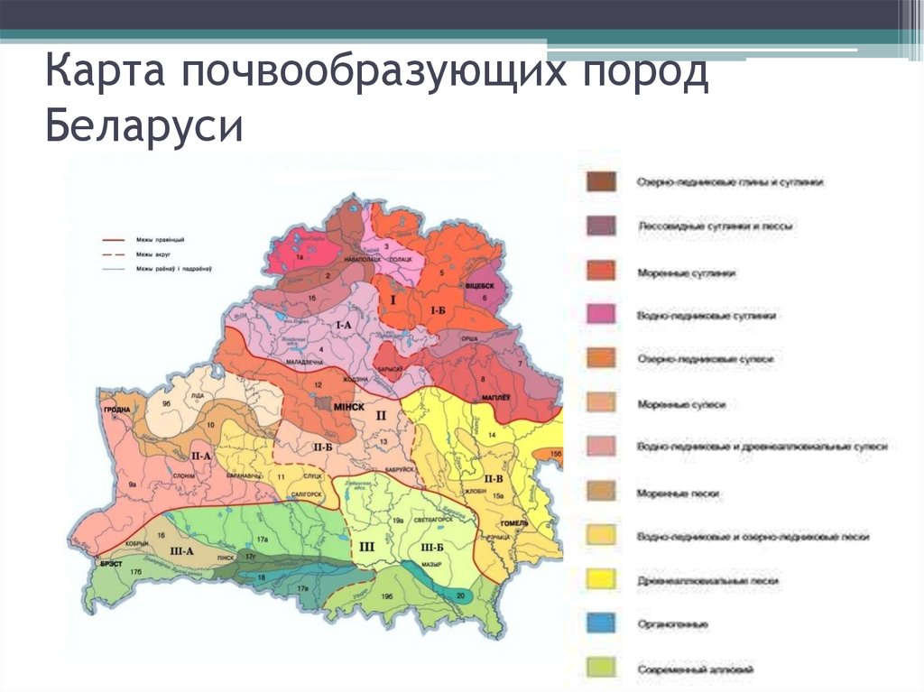 Почвенная карта белоруссии