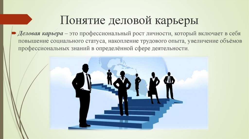 Бизнес карьер. Повышение социального статуса. Понятие карьера. Понятие и виды карьеры. Деловая карьера виды.