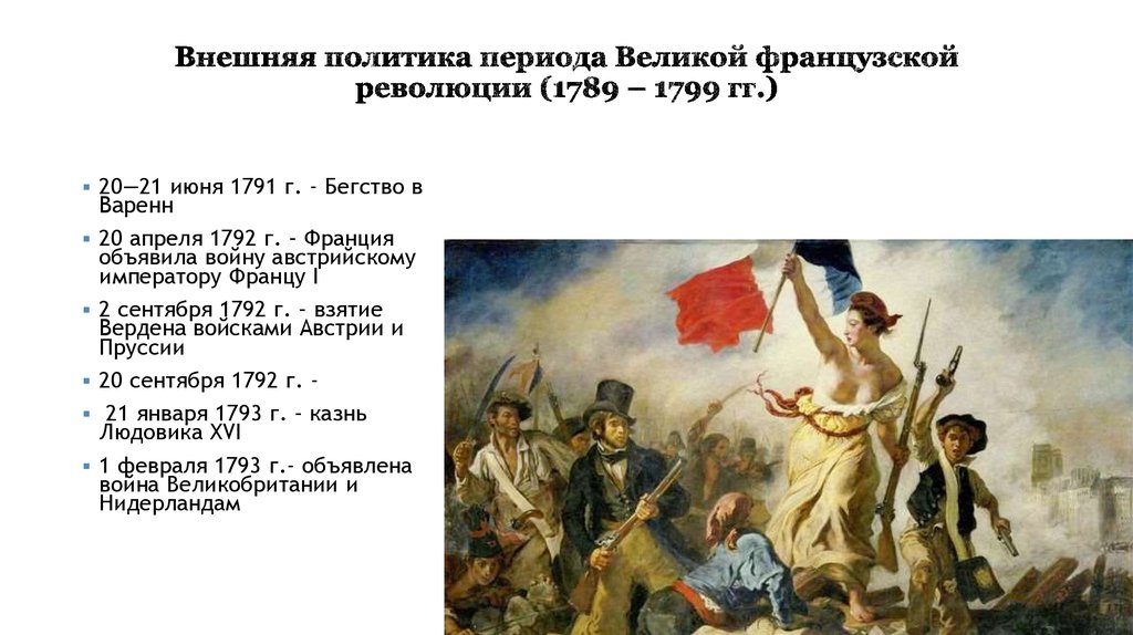Таблица революционные войны франции