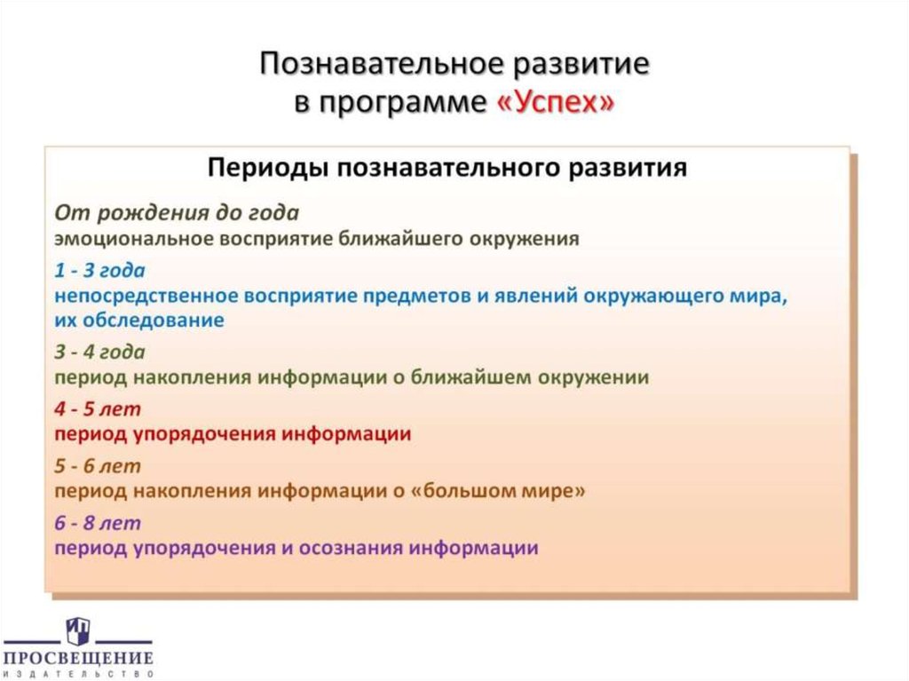 Дайте определение познавательное развитие