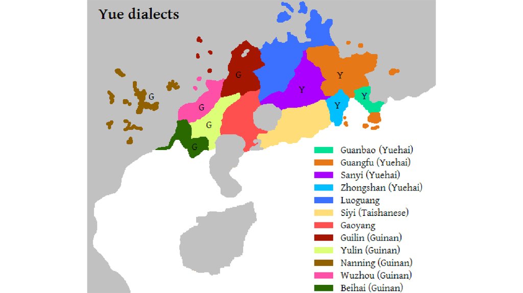Диалекты китая карта