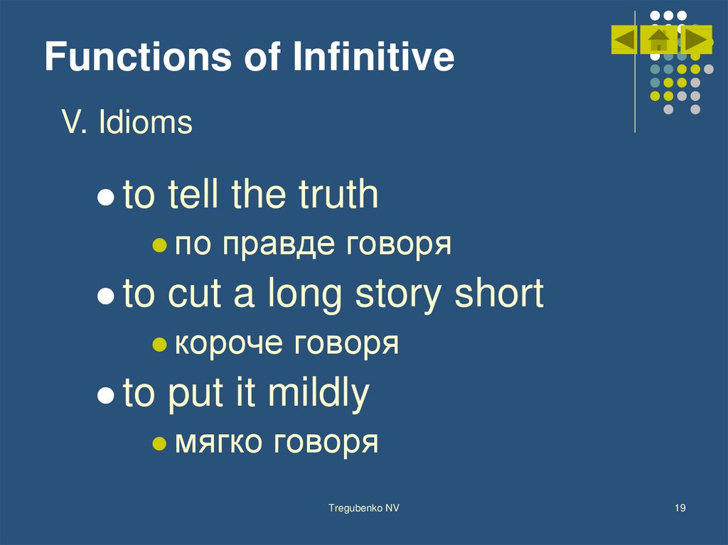 Functions of Infinitive