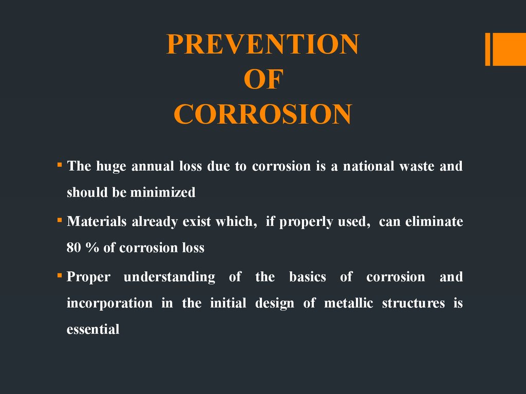 write a short note corrosion and measures to prevent it