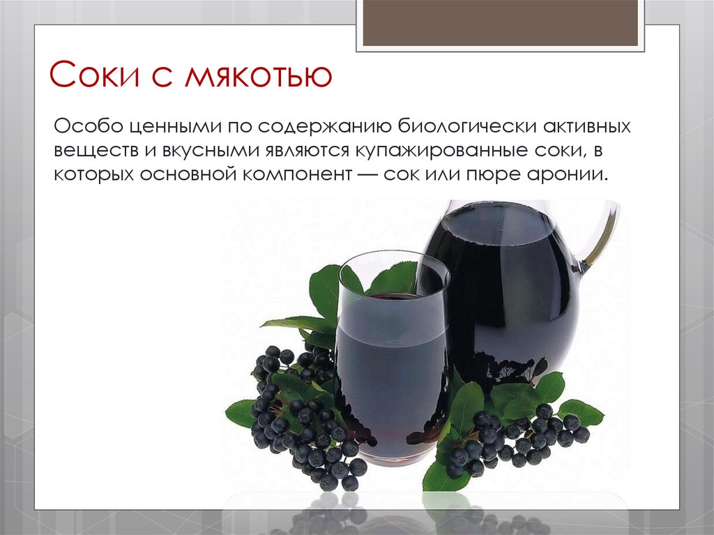 Купажированные соки - online presentation