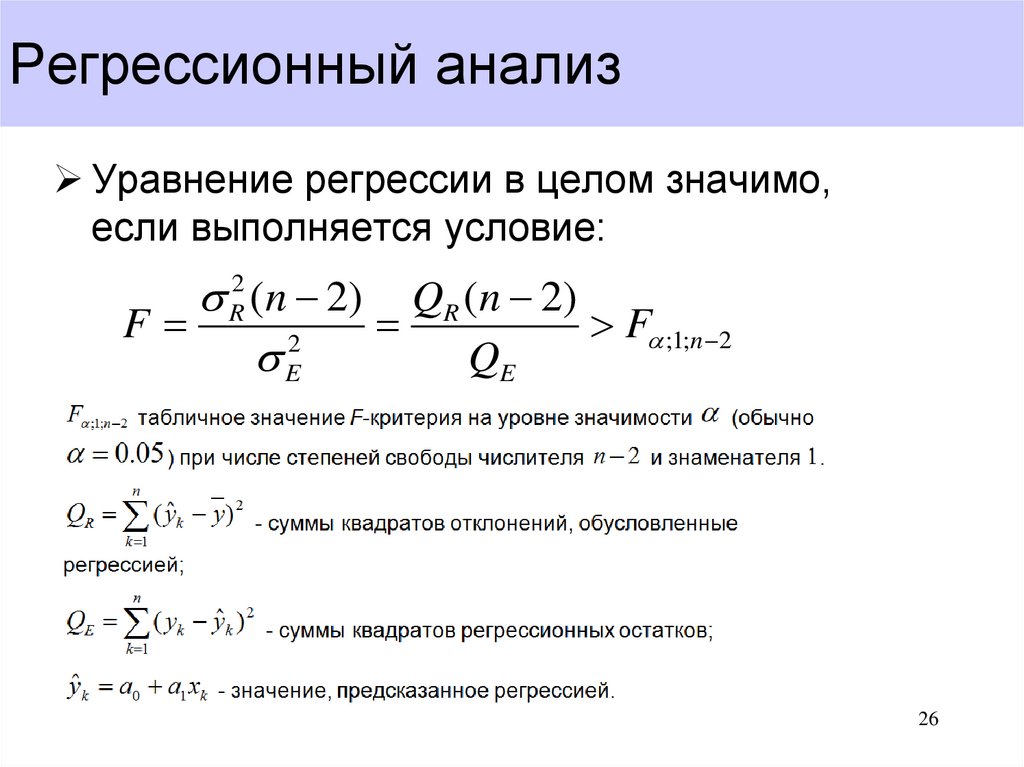 Регрессия ростов