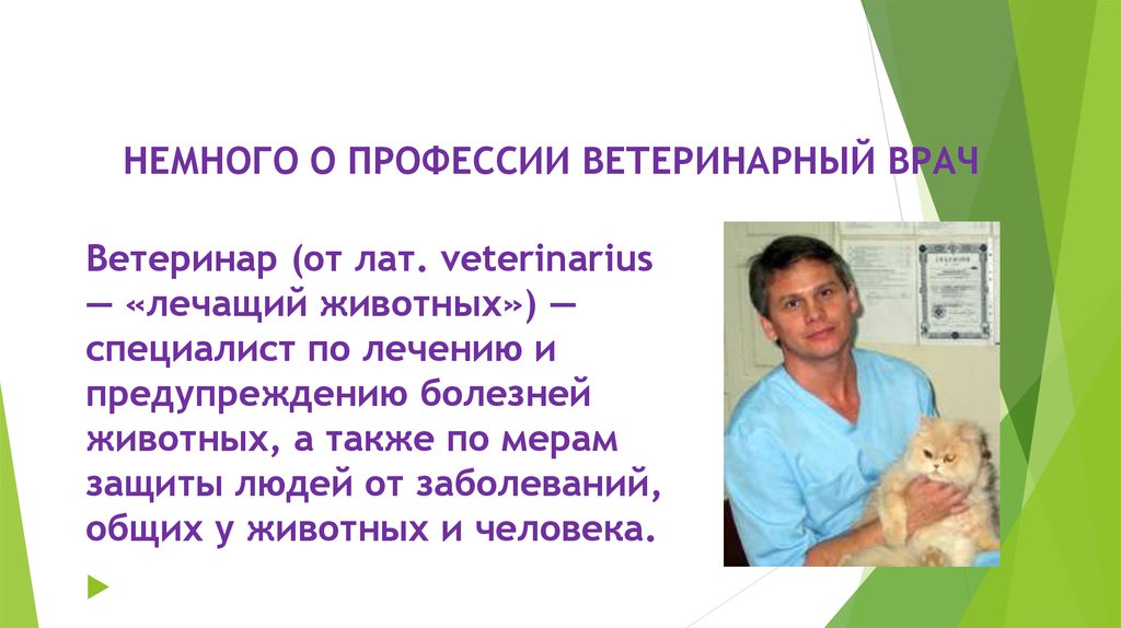 Презентация врач ветеринар