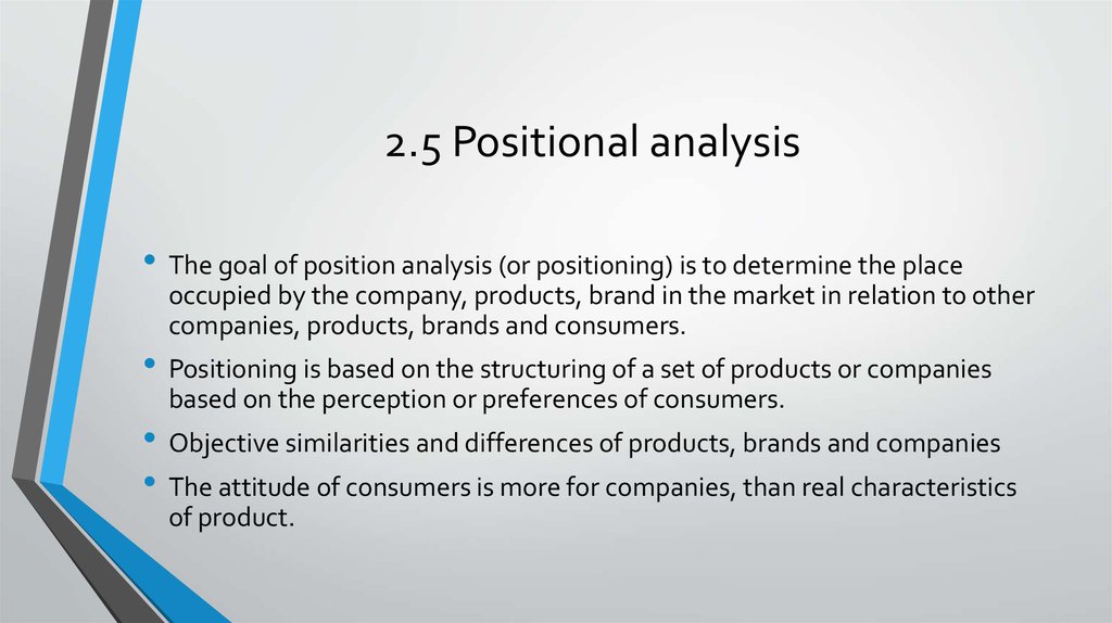2.5 Positional analysis