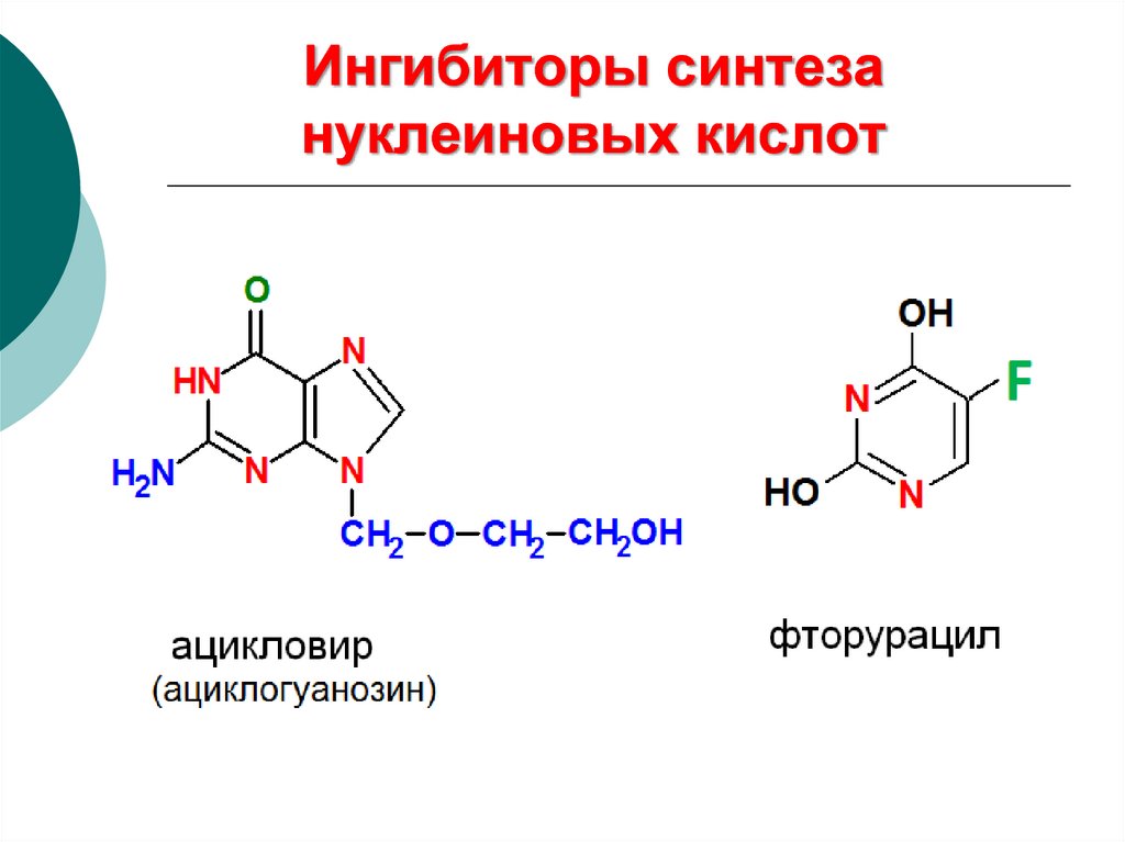 Ингибиторы синтеза нуклеиновых кислот