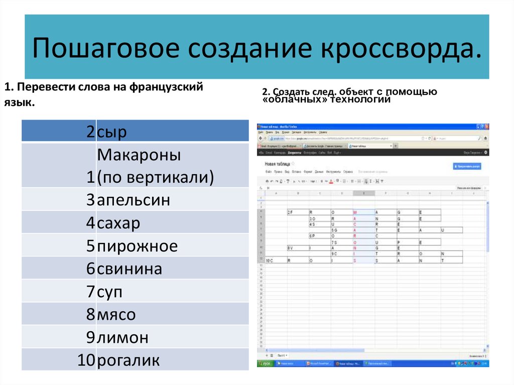 Пошаговое создание