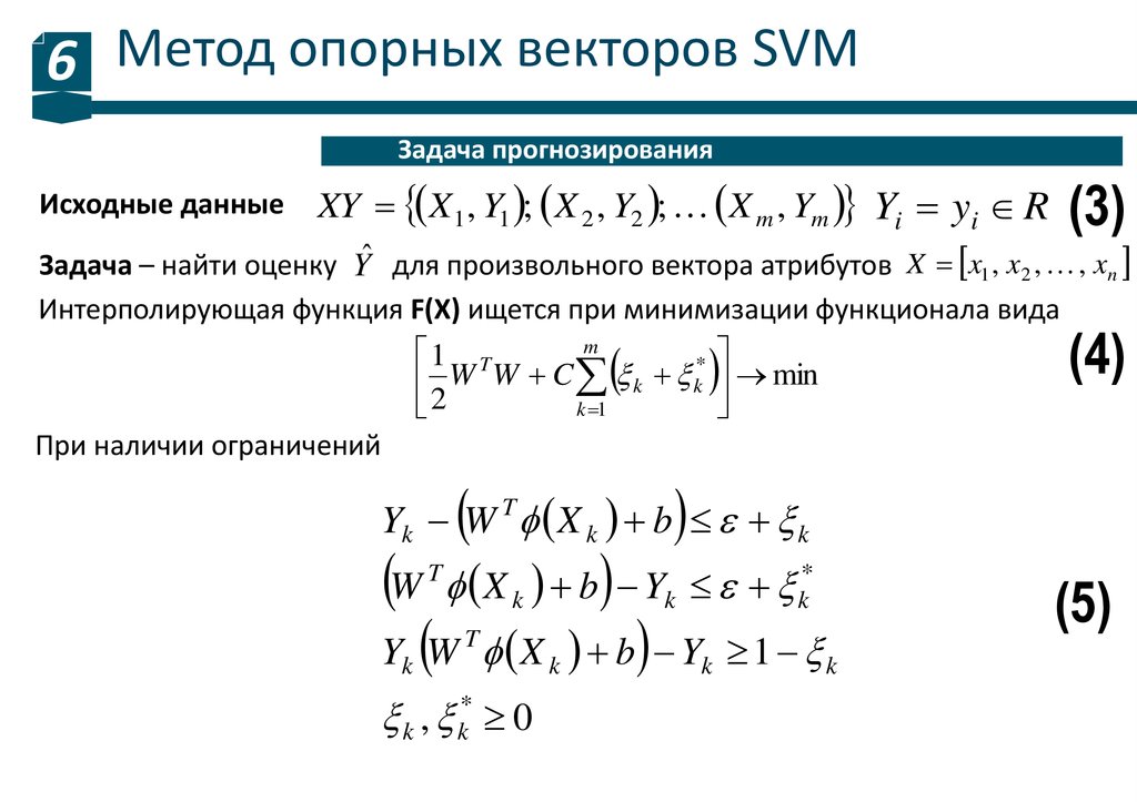 Метод опорных векторов для чайников в excel