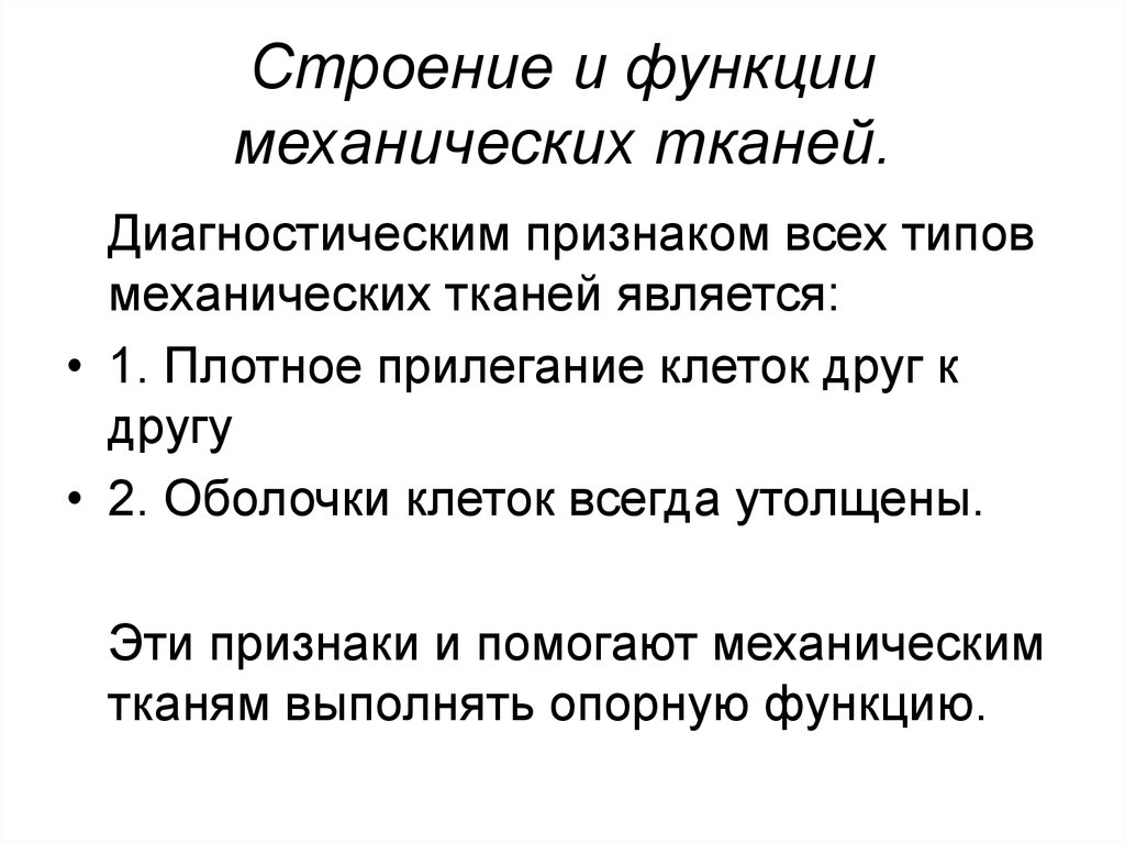 Диагностические признаки клеток механической ткани. Функции механической ткани растений. Механическая функция. Функции и задачи механич ткани.