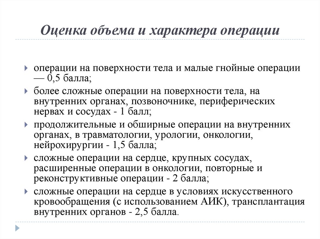 Характер операции. Оценка объема и характера операции. Операции по характеру выполнения. Профилактический характер операции.