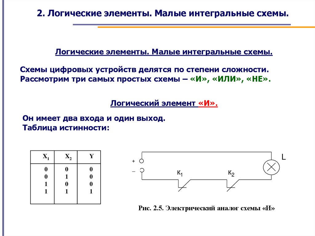 Исследование интегральных логических элементов и схем на лэ