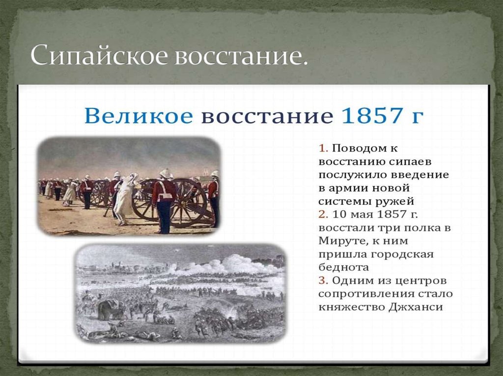 Факт послужил. Основные события Восстания сипаев. Восстание сипаев участники. Сипайское восстание таблица. Основные причины Восстания сипаев.