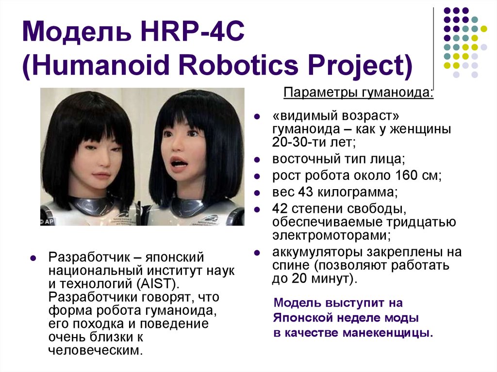 Модель HRP-4C (Humanoid Robotics Project)