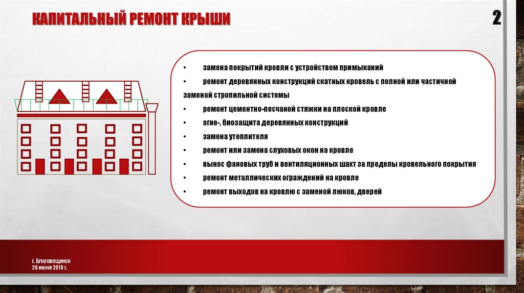 Замени конструкции. Виды капитального ремонта. Капитальный ремонт слайд. Замена ограждения здания капитальный или текущий.