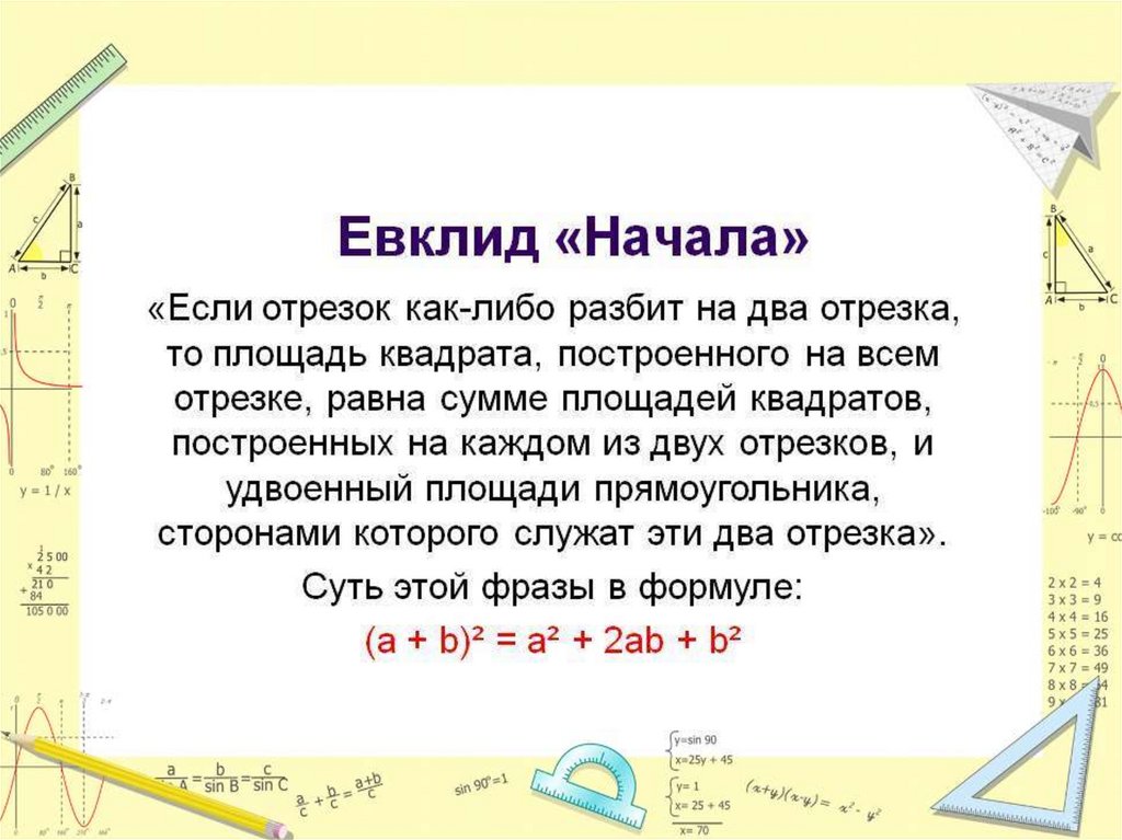 Загадка евклида. Неравенства в началах Евклида. Геометрия Евклида. Формула Евклида. Формулы Евклида геометрия.