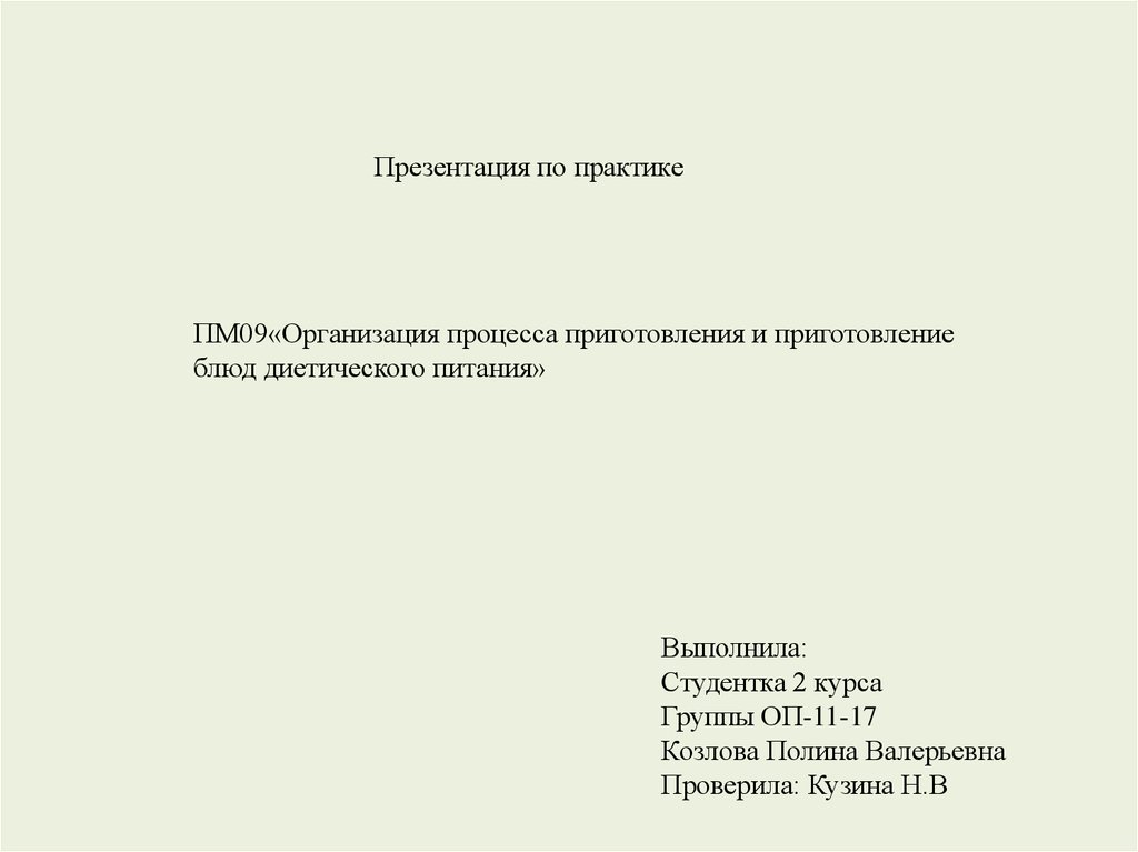 Образец презентации по практике