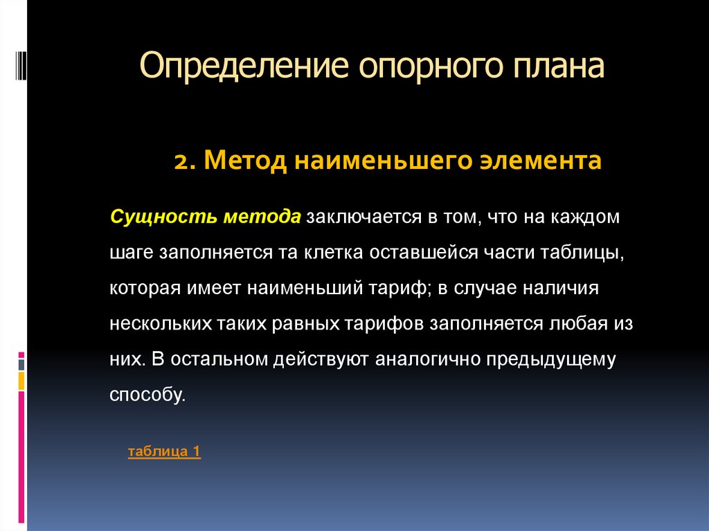 Оптимальным называется. Составление опорного плана. Опорный план определение. Опорное решение определение. Методы составления начального опорного плана..