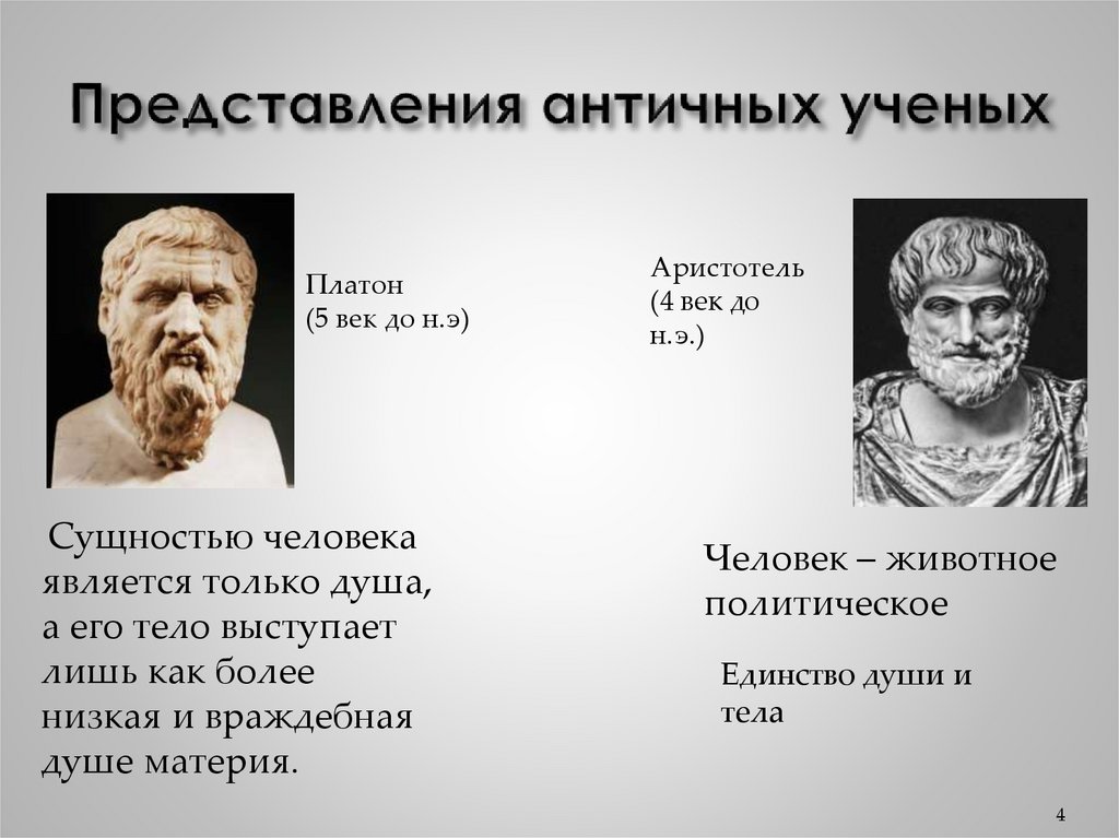 Учёный античности Платон Аристотель. Человек по Платону и Аристотелю. Представление о человеке в античности.