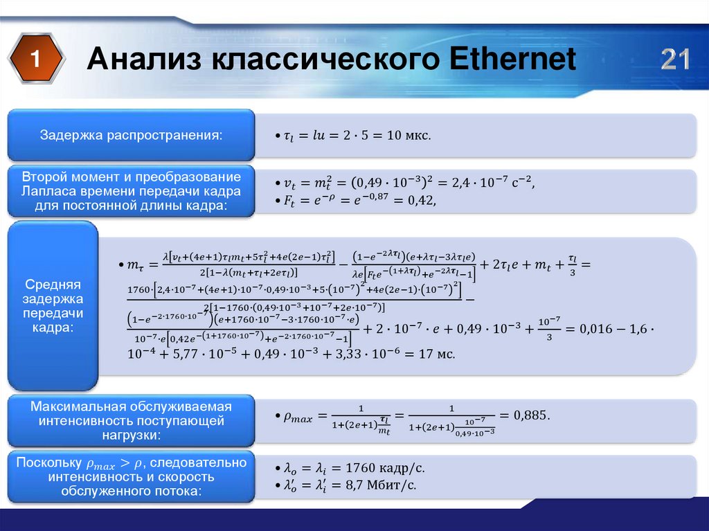 Анализ классического Ethernet