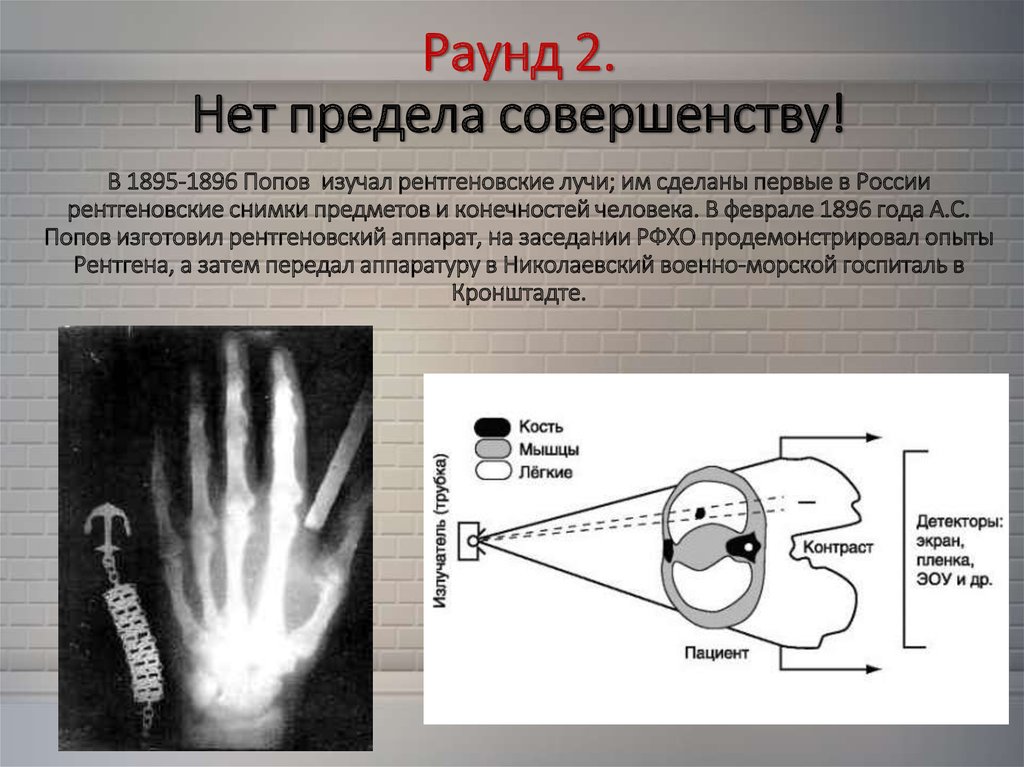 Для образования рентгеновского изображения необходимо