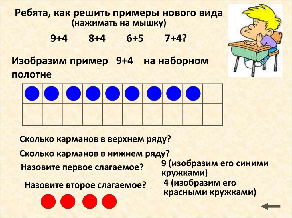 Презентация сложение однозначных чисел с переходом через десяток вида 7